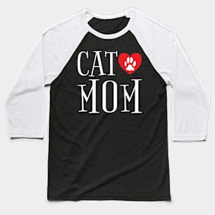 Cat Mom Baseball T-Shirt